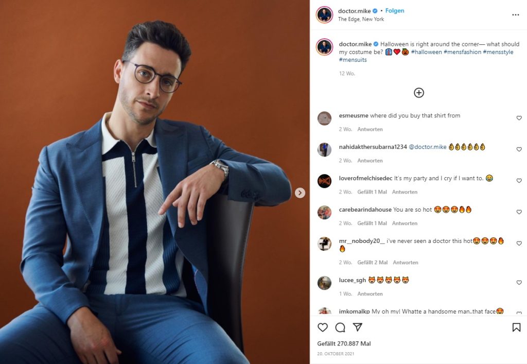 Screenshot eines Instagram-Posts von Doctor Mike in einem Artikel darüber, ob Social Media sich wirklich für alle Unternehmen lohnt.